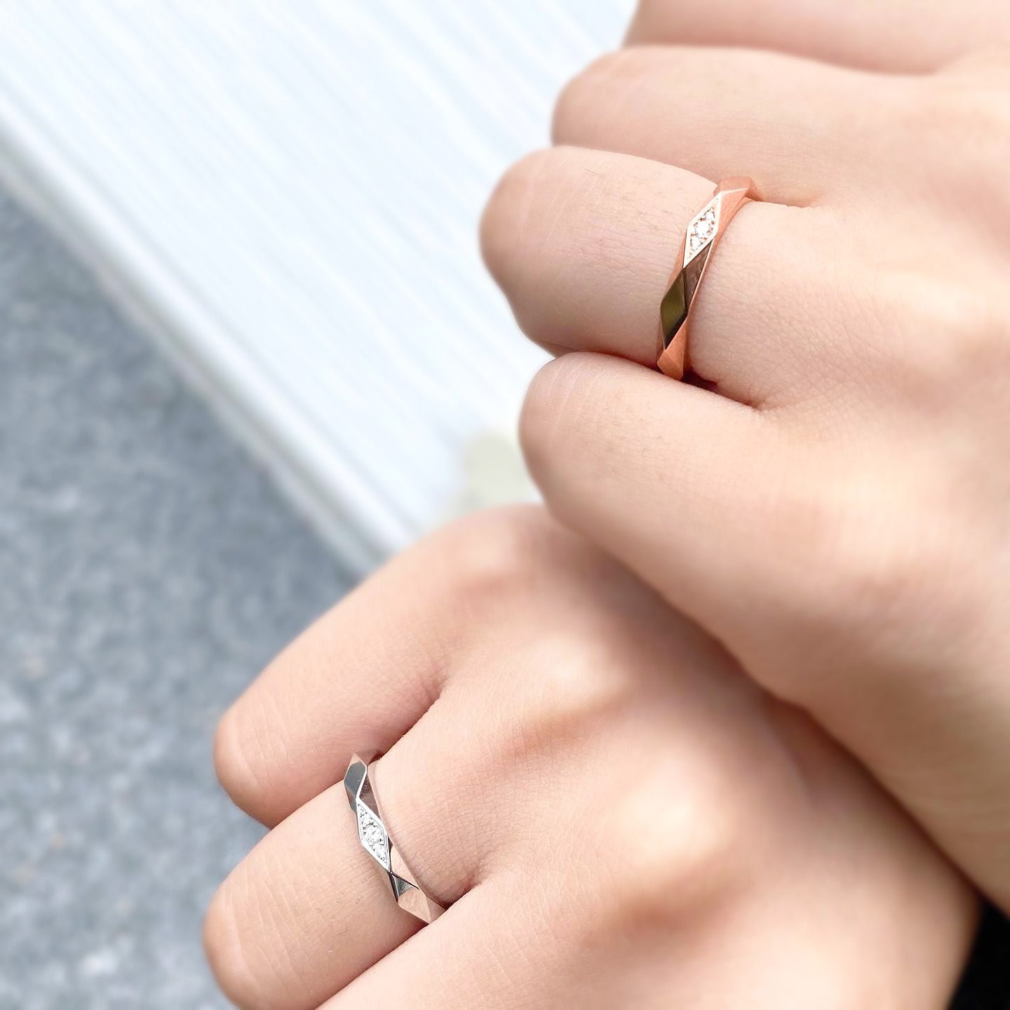 ファセット 3 ダイヤモンド リング ミディアム JAL00090｜BOUCHERON