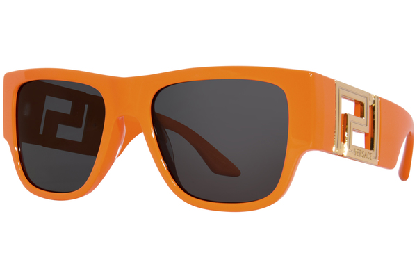 Versace VE4403 534887 Sunglasses Men's Orange/Dark Grey Rectangle