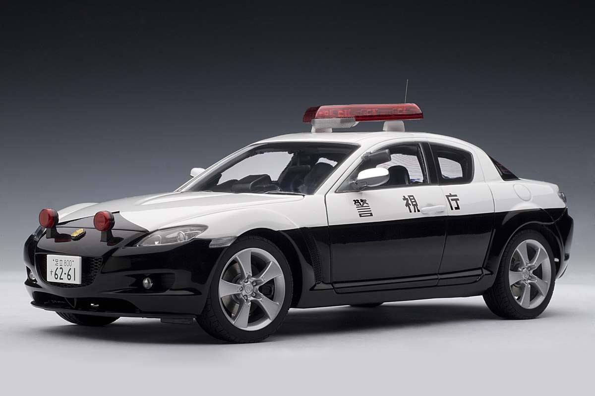 AUTOart 1:18 Scale Mazda RX-8 Police Car, Limited Edition 6,000