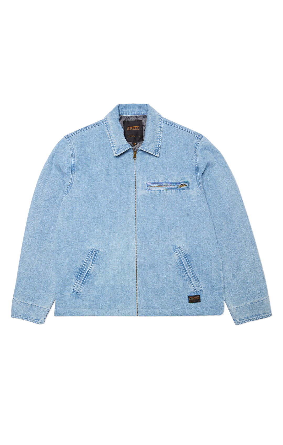 Colton Jacket Light Blue Denim Zip Jacket – Ezekiel