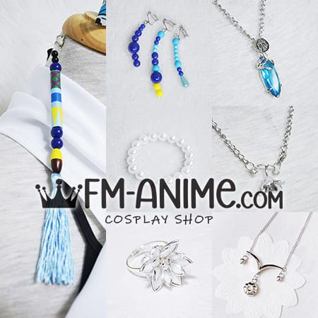 Final Fantasy X Yuna White Bracelet Flower Ring Flower Necklace