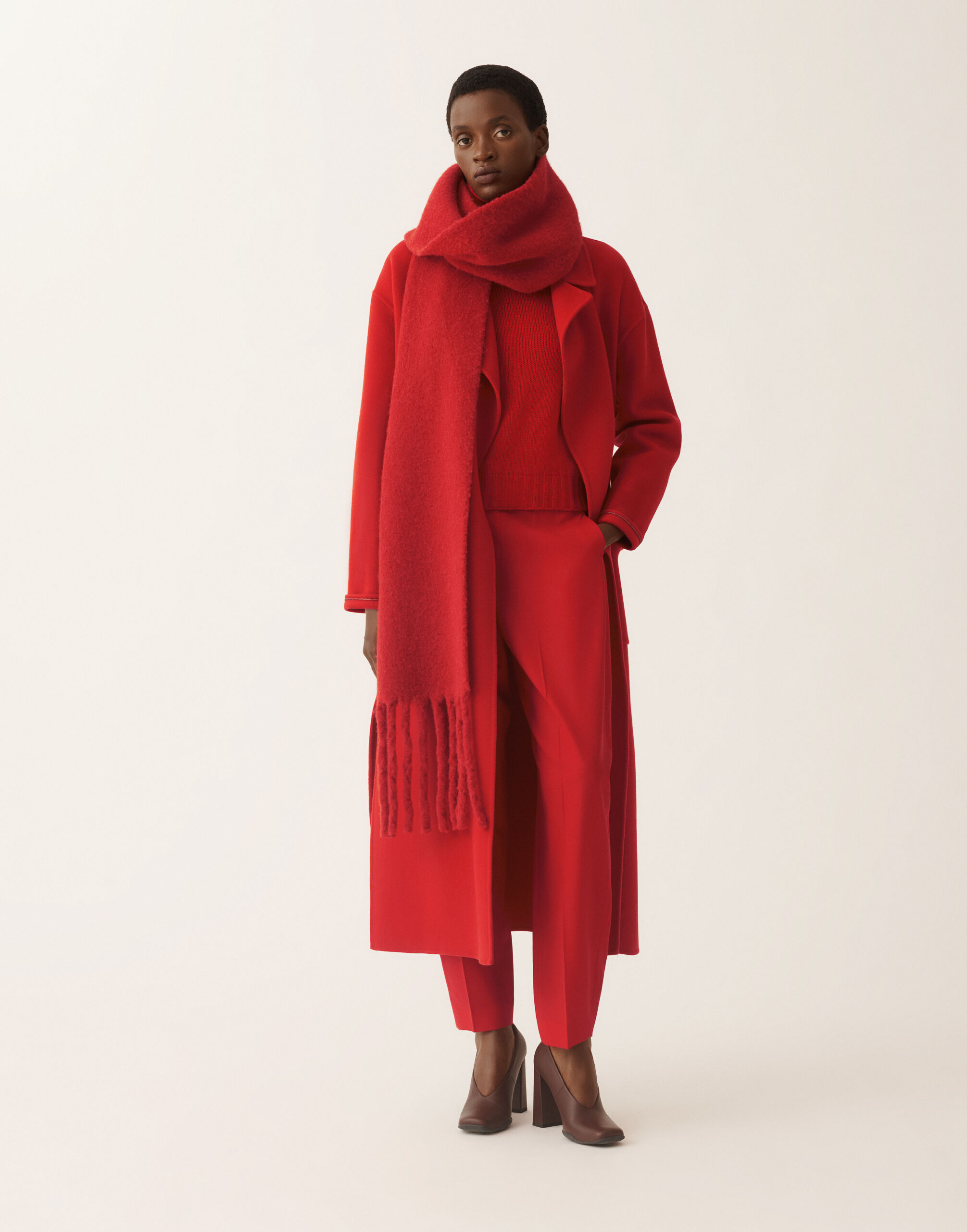 Cashmere turtleneck sweater, lacquer for Women | Fabiana Filippi®