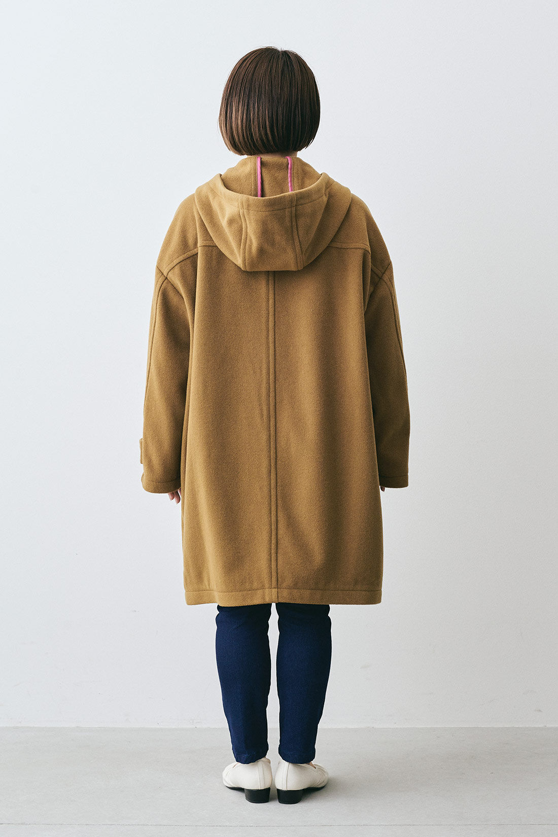 MEDE19F イタリアンウールモッサのダッフルコート〈キャメル〉｜Real