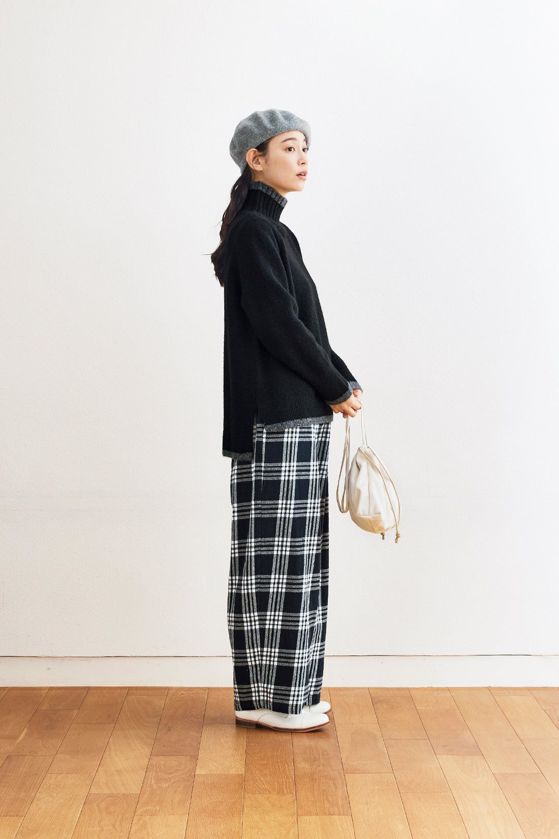 and myera ぬくもりのチェックパンツ｜and myera[アンドマイラ