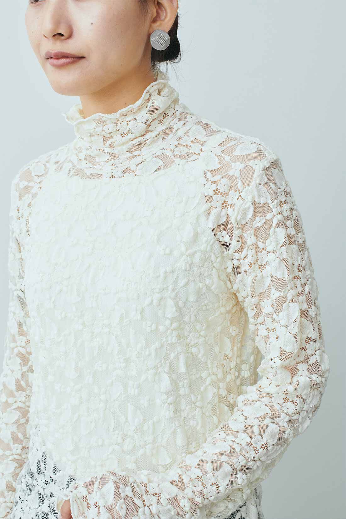 MEDE19F レースハイネックトップス〈アイボリー〉｜MEDE19F[メデ
