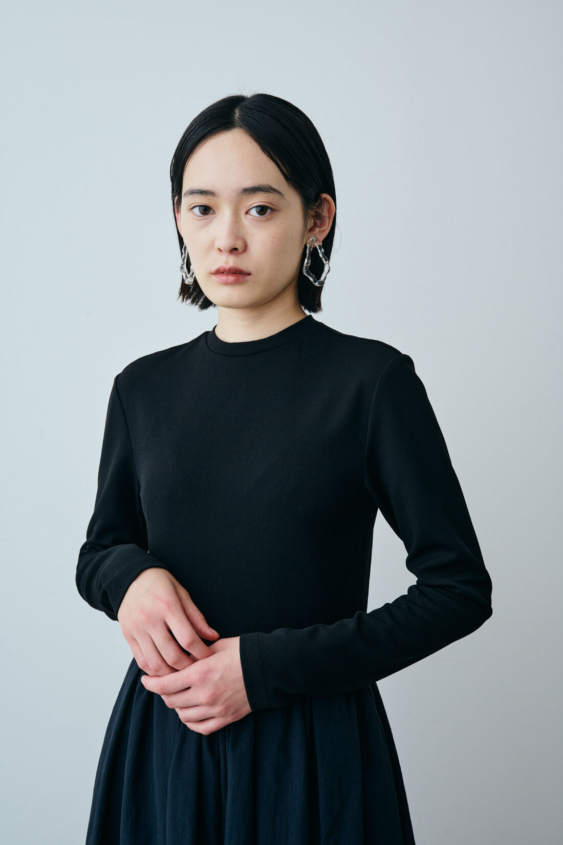 MEDE19F×SCREEN KAORI ドッキングワンピース＆ファーカフス〈ブラック