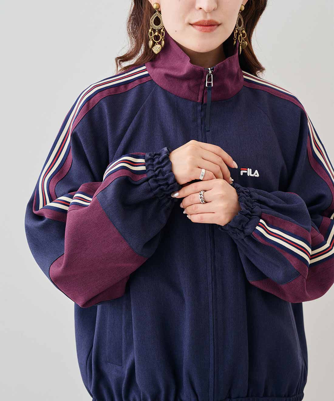 FILA for MEDE19F 大人も着られるトラックブルゾン〈ネイビー