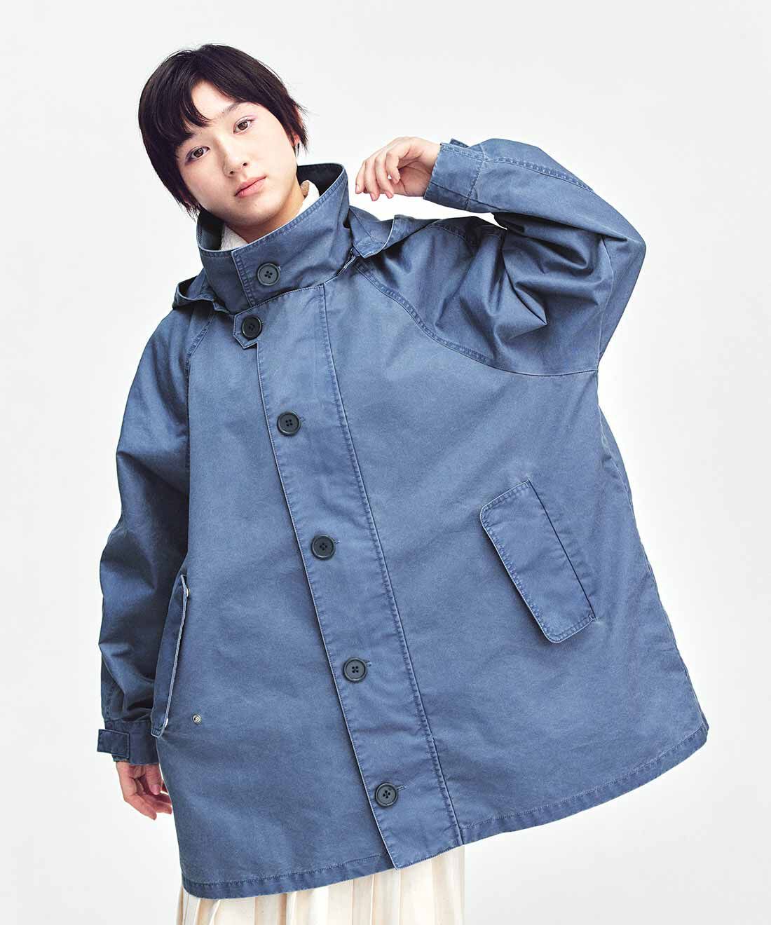 MEDE19F フェードブルーのミリタリーコート〈ブルー〉｜MEDE19F[メデ