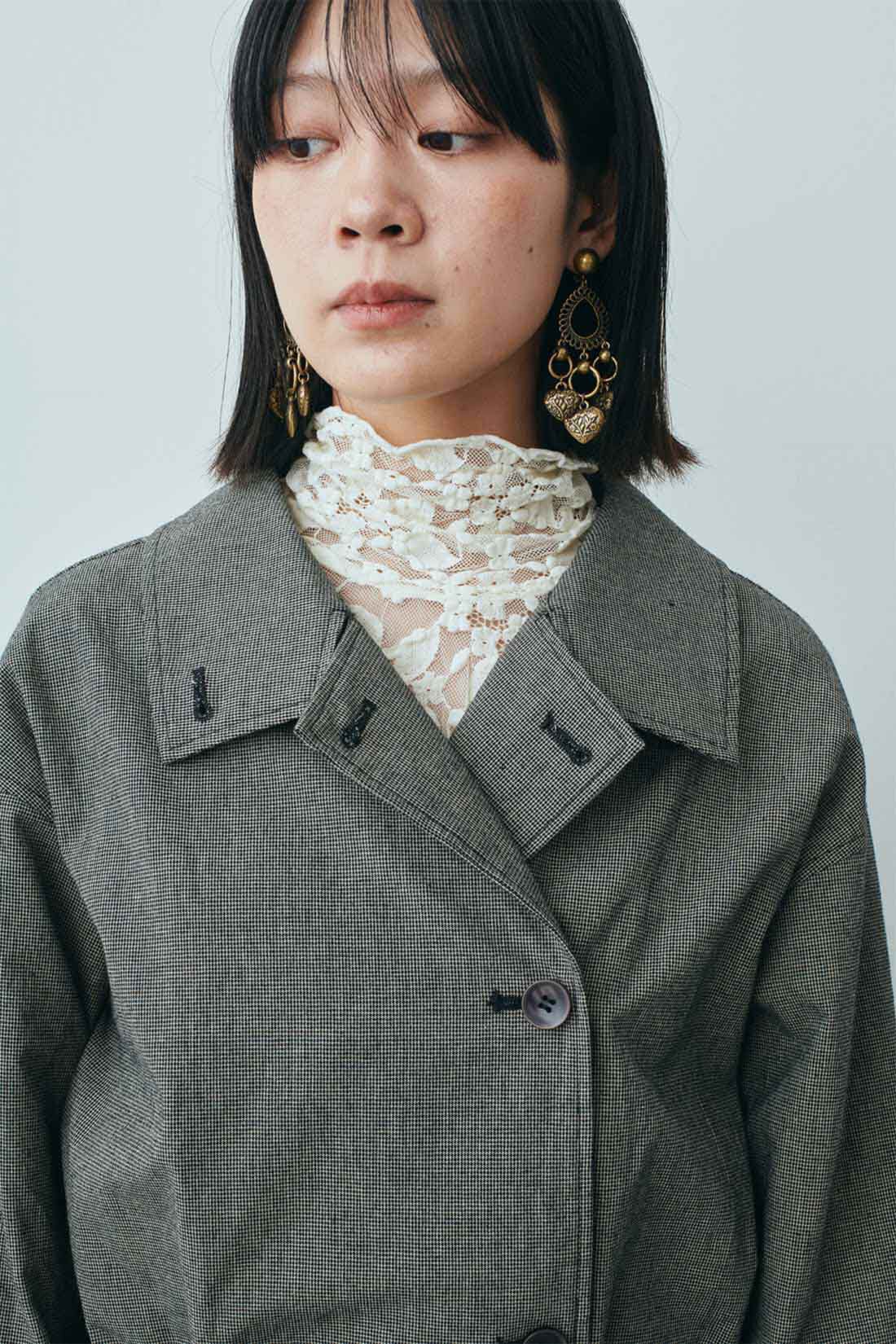 MEDE19F 千鳥格子のオールインワン〈ブラック〉｜MEDE19F[メデ・ジュウ