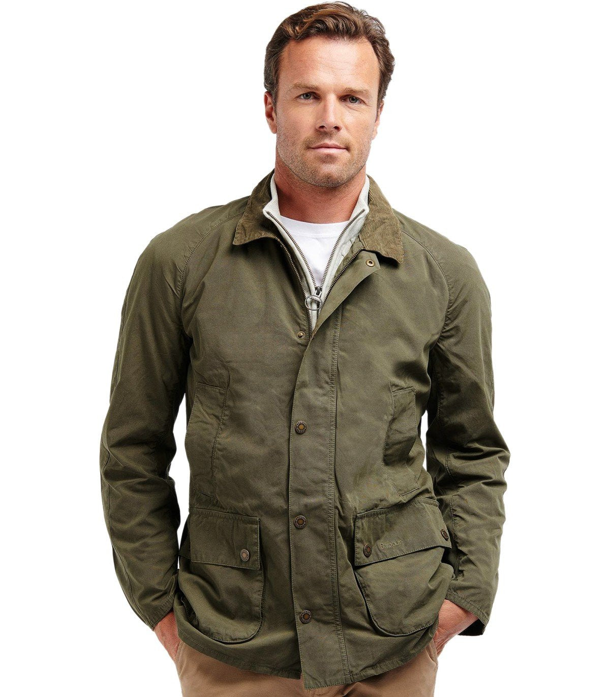 BARBOUR ASHBY OLIVE GREEN JACKET – FerrarisBoutique