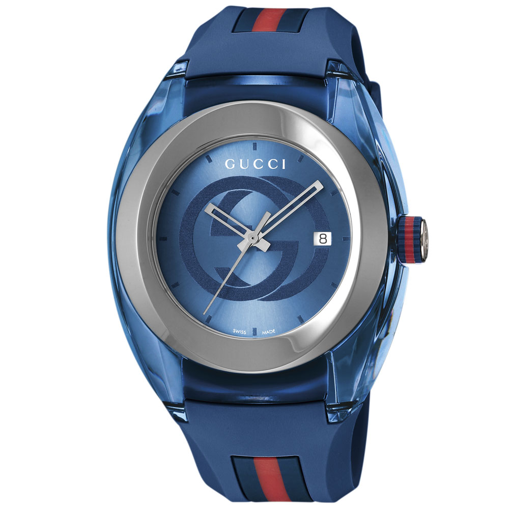 グッチ GUCCI 腕時計 SYNC ラバーベルトメンズウォッチ YA137104A
