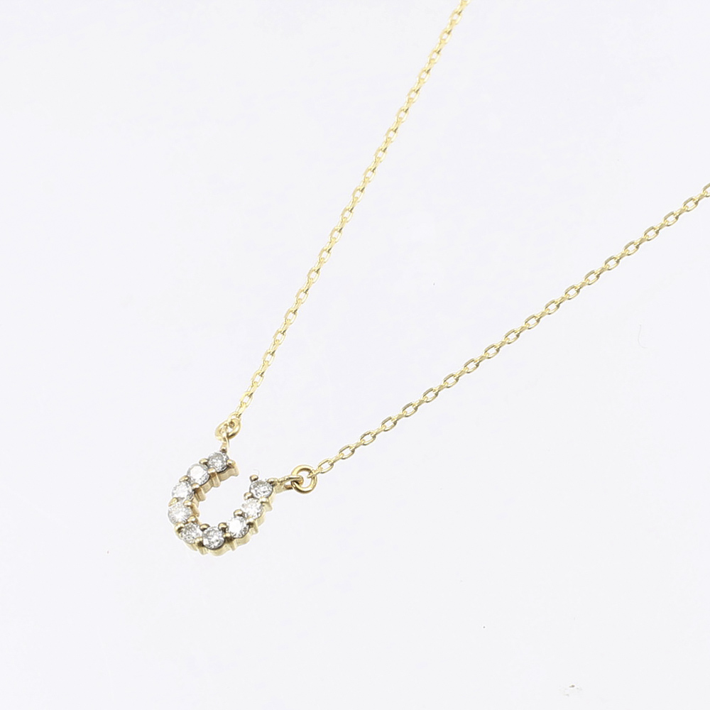 シェリークラン cheriecrin ネックレス 蹄型0.09ct K10YG NC K10 YG