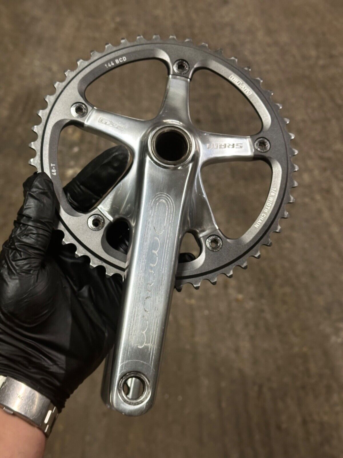 silver track crankset sram omnium 165mm bsa bb 48t ring – Fixed