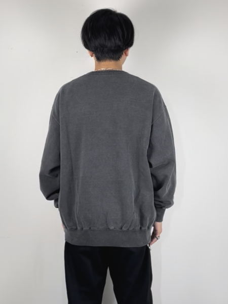 COOTIE / Pigment Dyed Sweat Crew -Black-