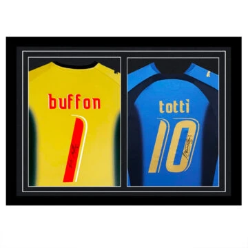 Framed Francesco Totti Signed Shirt - Italy Icon Autograph