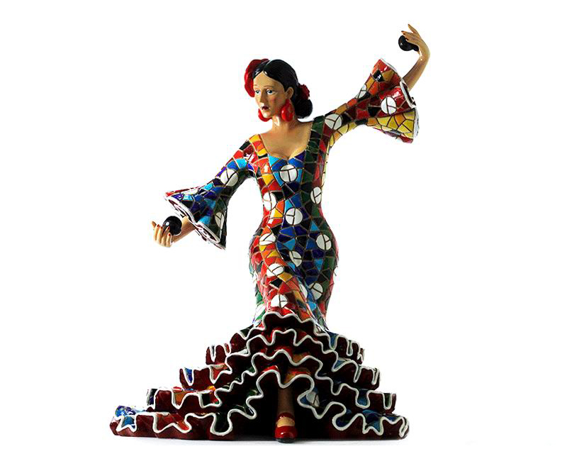 マルチカラーのフラメンコ人形 20.5cm | FlamencoExport
