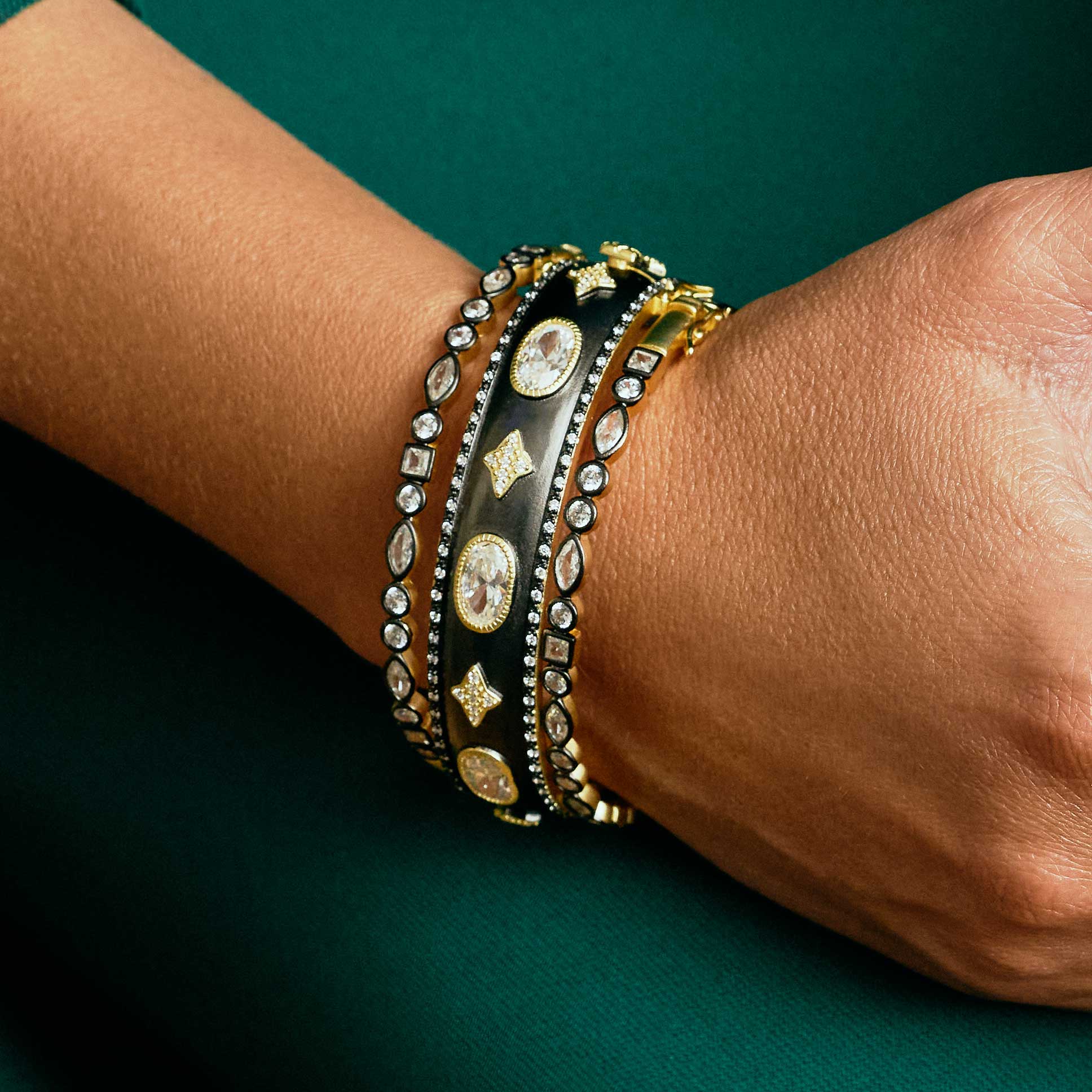 FREIDA ROTHMAN | Oh So Gorgeous Wide Hinge Bangle