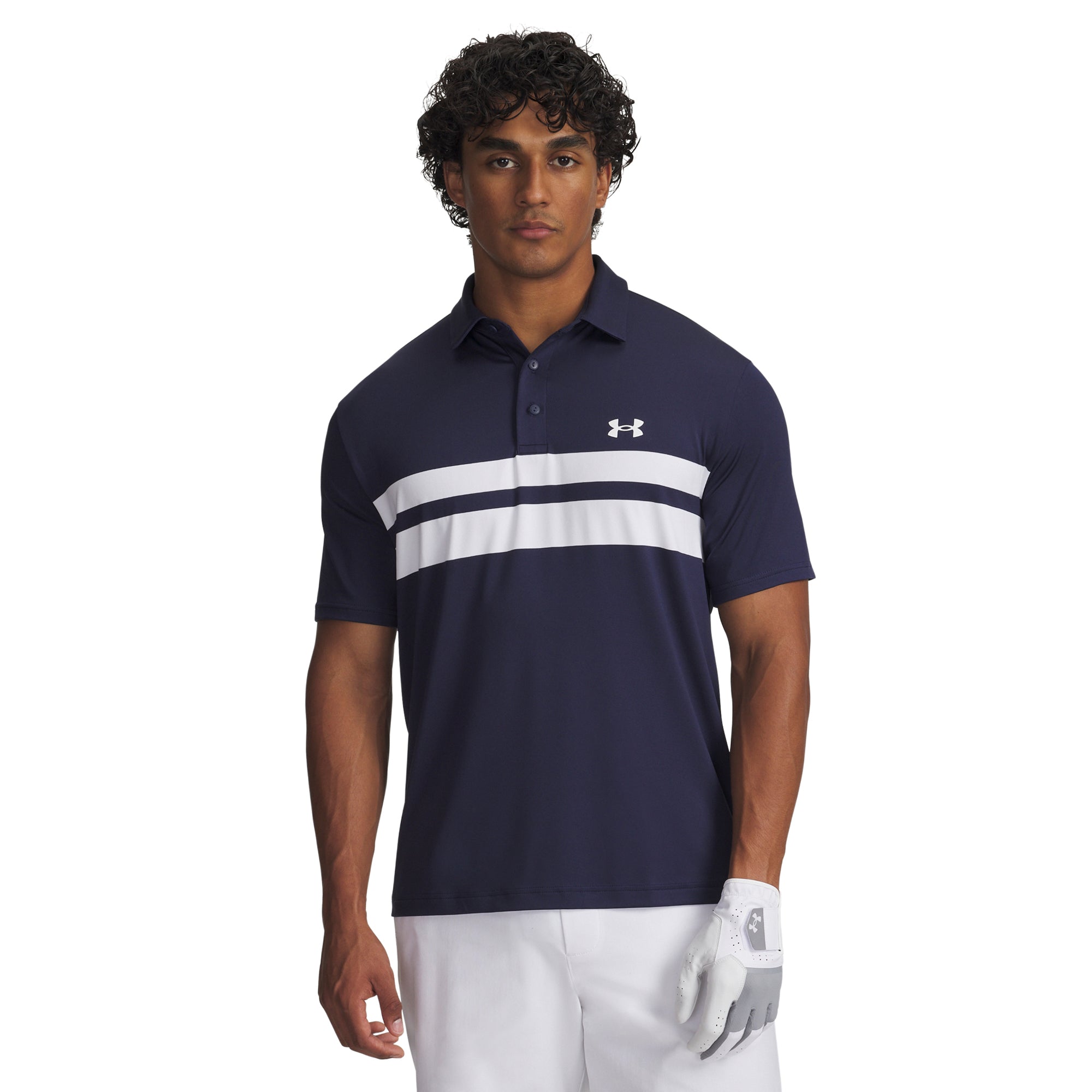 Under Armour Golf Playoff 3.0 Shirt - Castlerock/Fire/Summit White