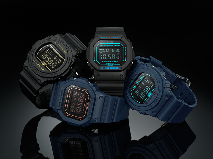 G-Shock DW-5600BBM and DW-5700BBM Matte Black & Blue - G-Central G
