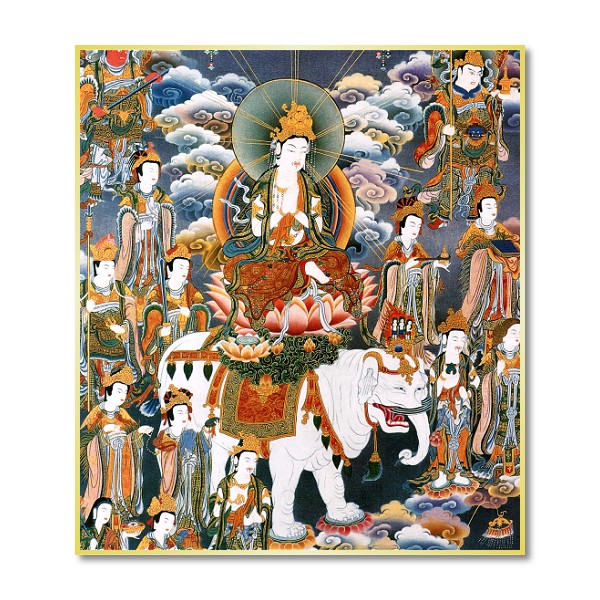 仏画色紙 普賢菩薩 - 香老舗 高野山大師堂