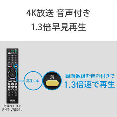 ソニー SONY ブルーレイレコーダー 2TB 3番組同時録画 4Kチューナー