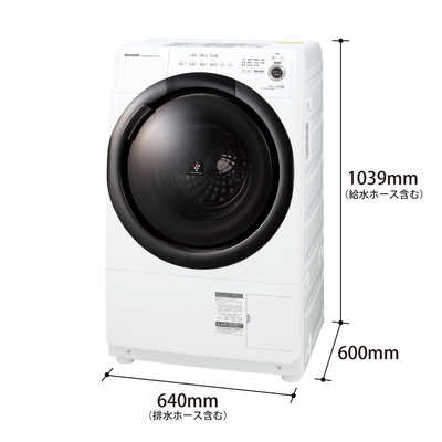 シャープ SHARP ドラム式洗濯乾燥機 (左開き) 洗濯7.0kg 乾燥3.5kg