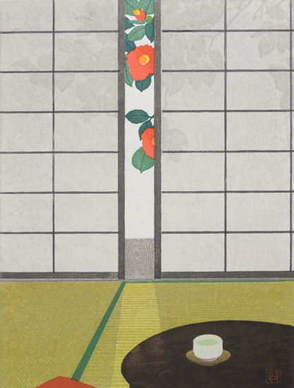 佐野せいじ 木版画 如月の陽光 送料無料 【複製】【木版画】【日本の