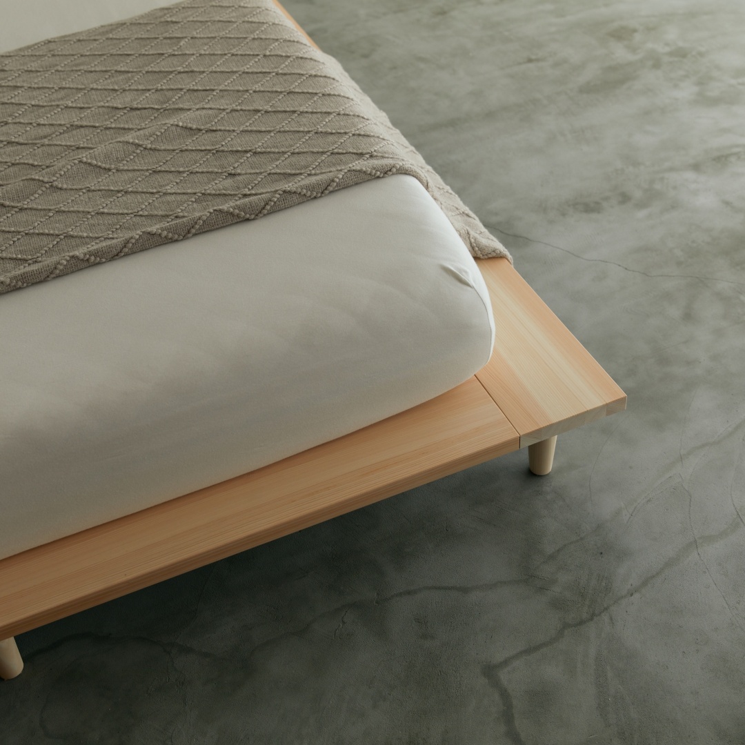 Yunagi Solid Hinoki Bed | ベッドフレーム | 京都亀岡・匠がいる寝暮