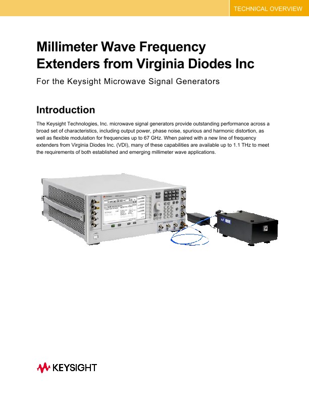 Millimeter Wave Frequency Extenders from Virginia Diodes Inc