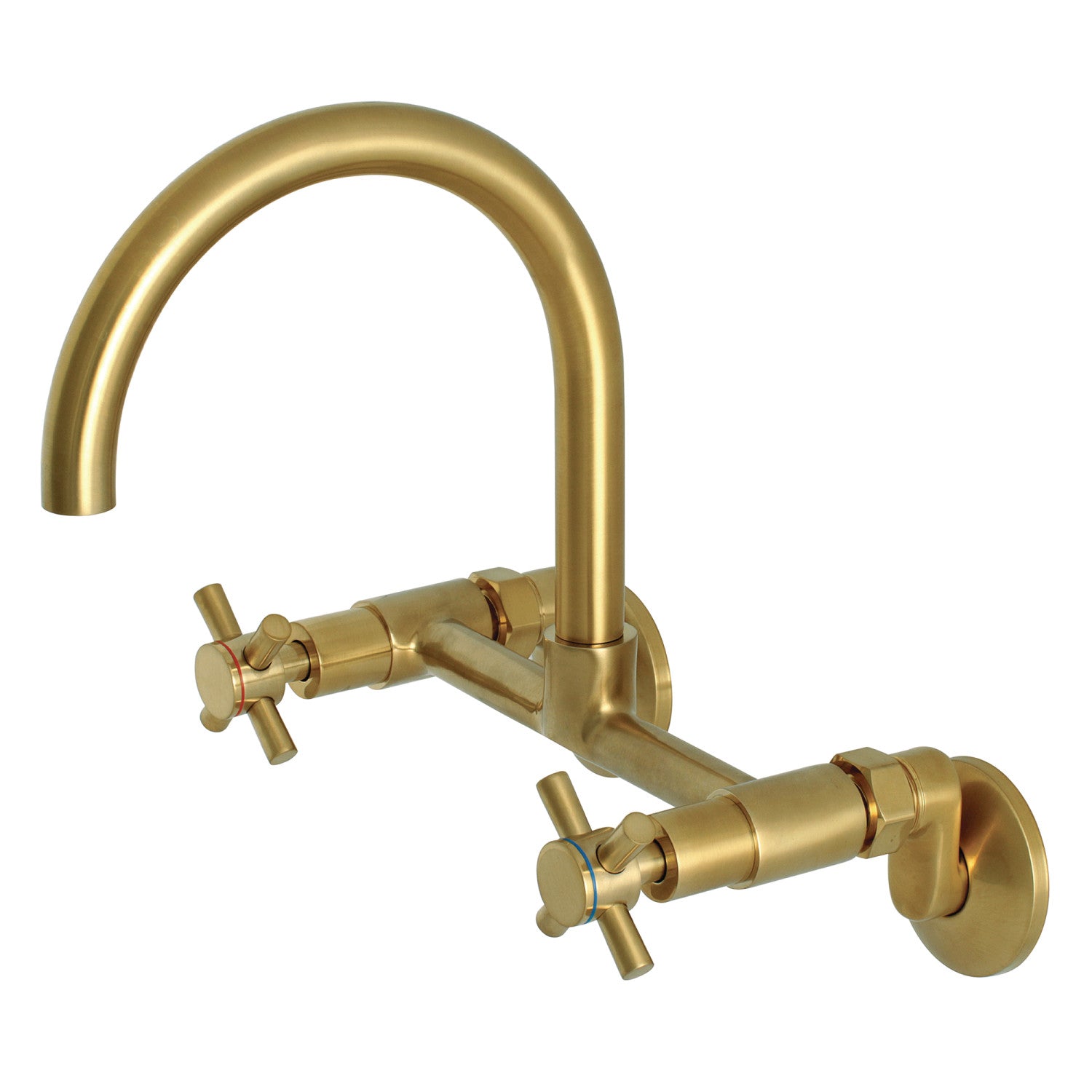 Kingston Sona KS414SB - Concord Two-Handle 2-Hole Wall Mount Kitchen F