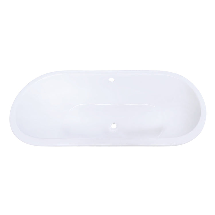 Kingston Aqua Eden VCTPN632717 63-Inch Cast Iron Oval Drop-In Tub with