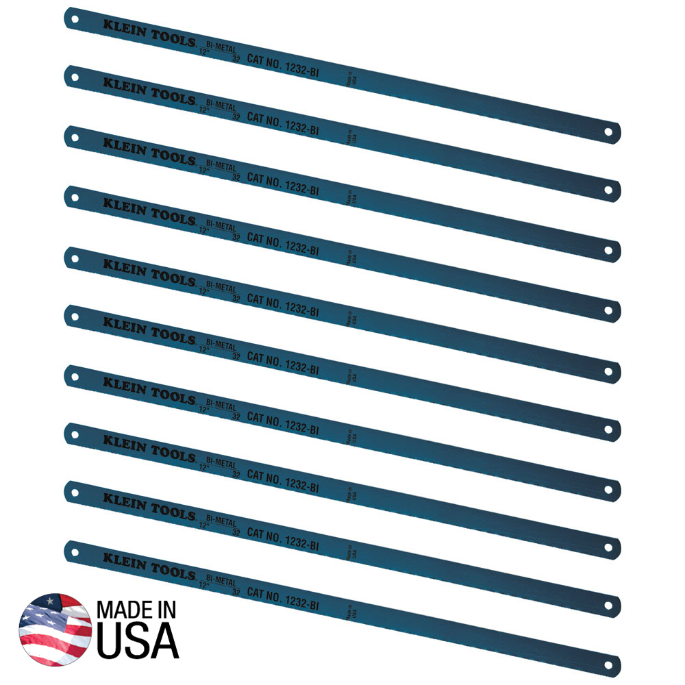Bi-Metal Blades, 32 TPI, 12-Inch, 10-Pack - 1232BI-P | Klein Tools