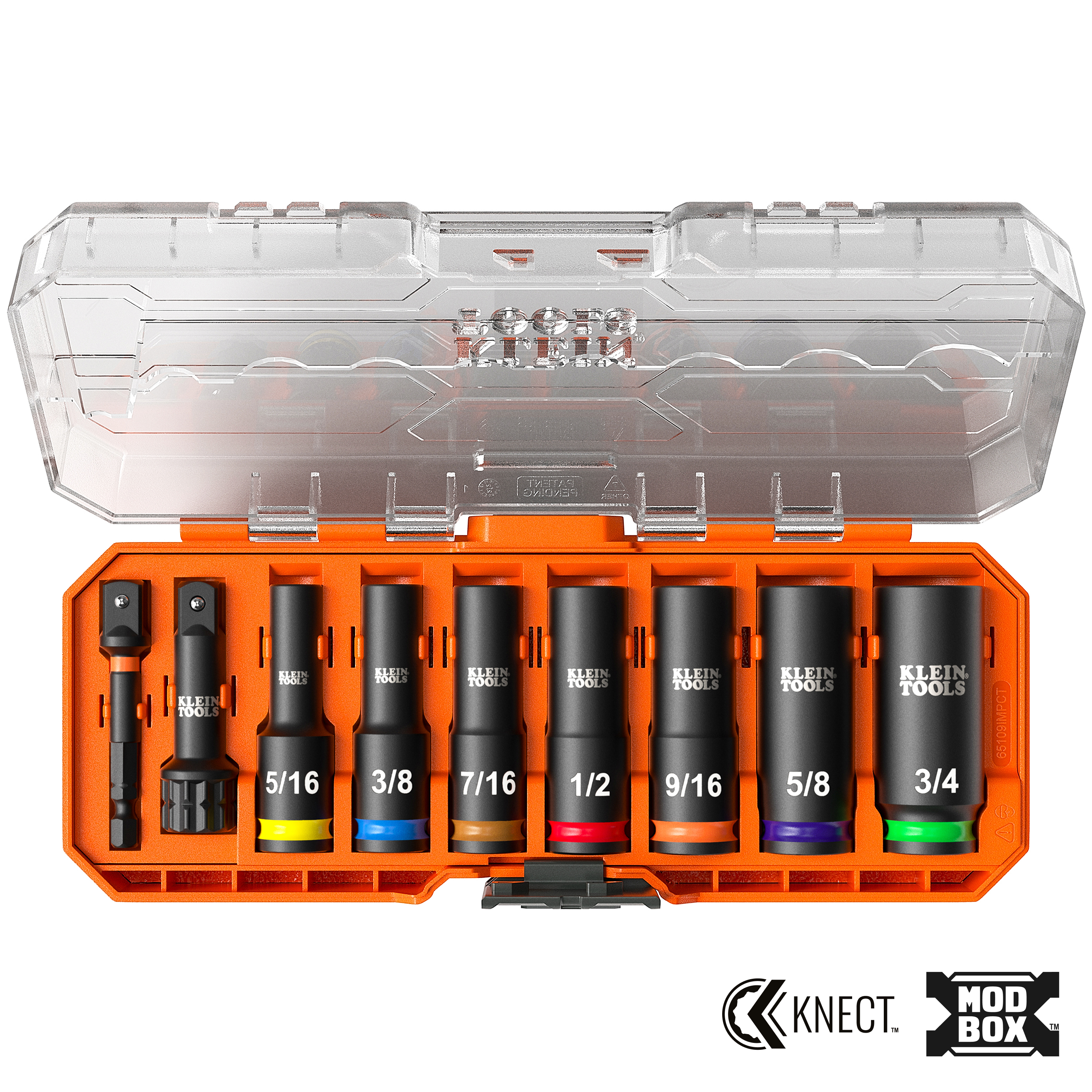 KNECT™ Deep-Well 3/8-Inch Drive Impact Socket Set, SAE, 9-Piece