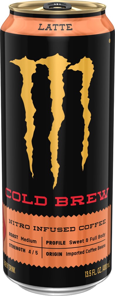 Java Monster® Cold Brew Latte Coffee Energy Drink Can, 13.5 fl oz