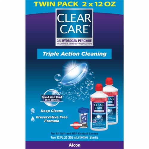 Clear Care® Triple Action Cleaning Twin Pack, 2 ct / 12 fl oz
