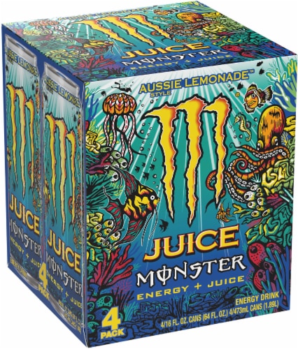 Monster® Aussie Style Lemonade Energy Drink Multipack Cans, 4 ct