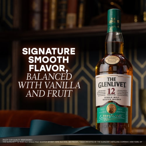 The Glenlivet Aged 12 Years Single Malt Scotch Whisky, 750 ml