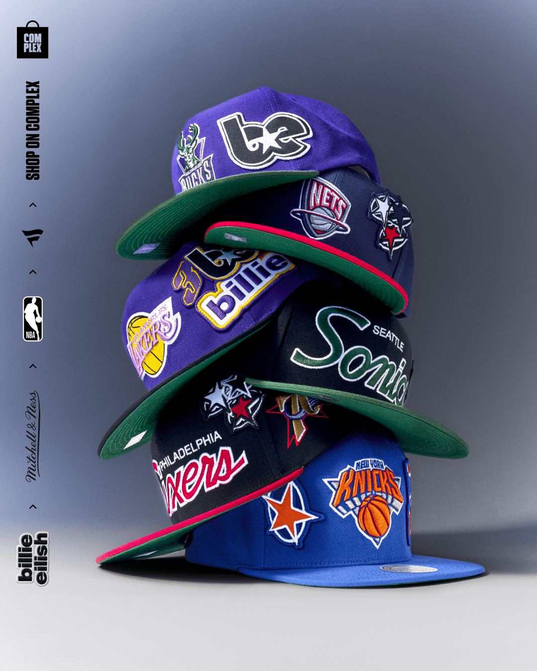 Billie Eilish Debuts Limited Edition Mitchell and Ness NBA Collection