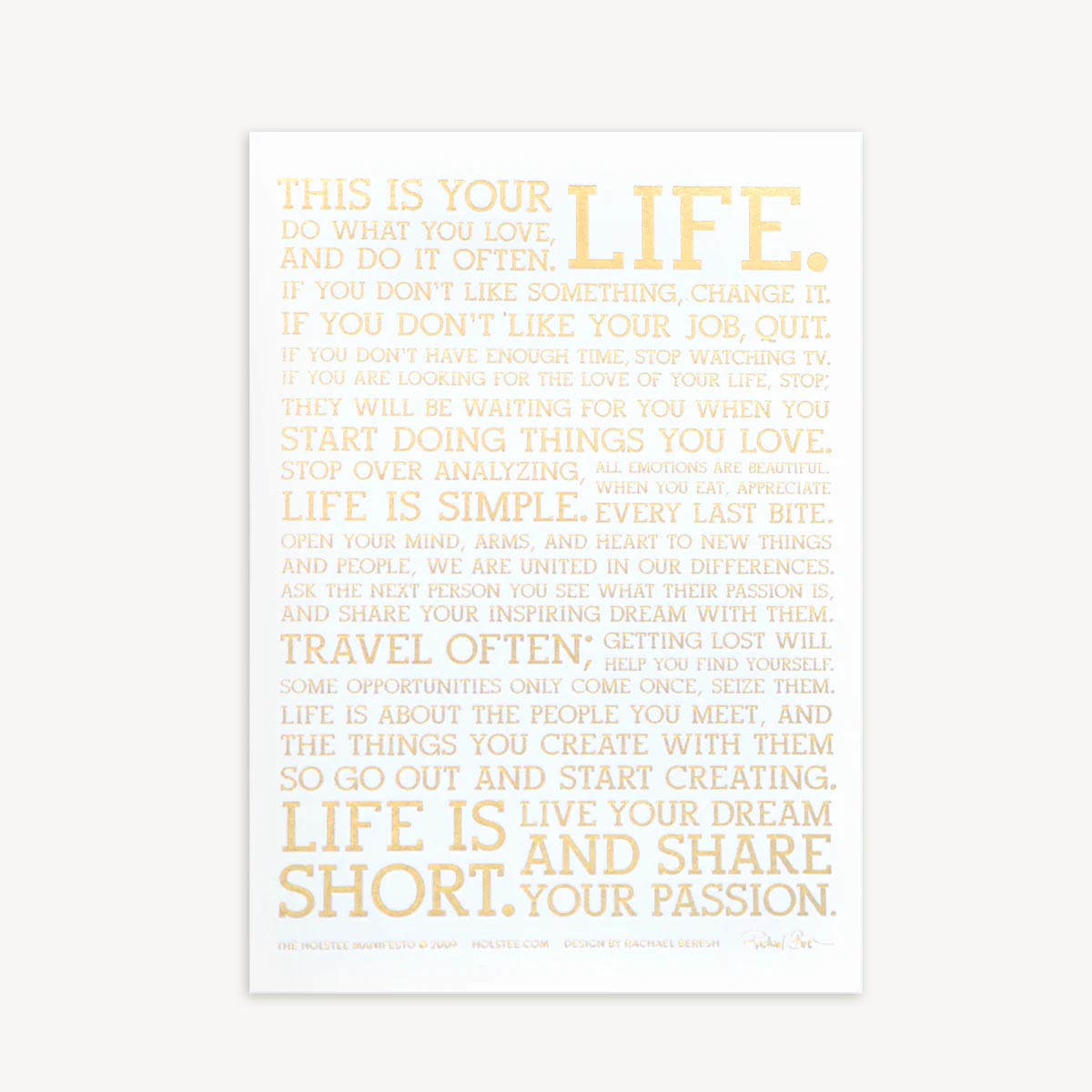 Manifesto Inspired – Holstee