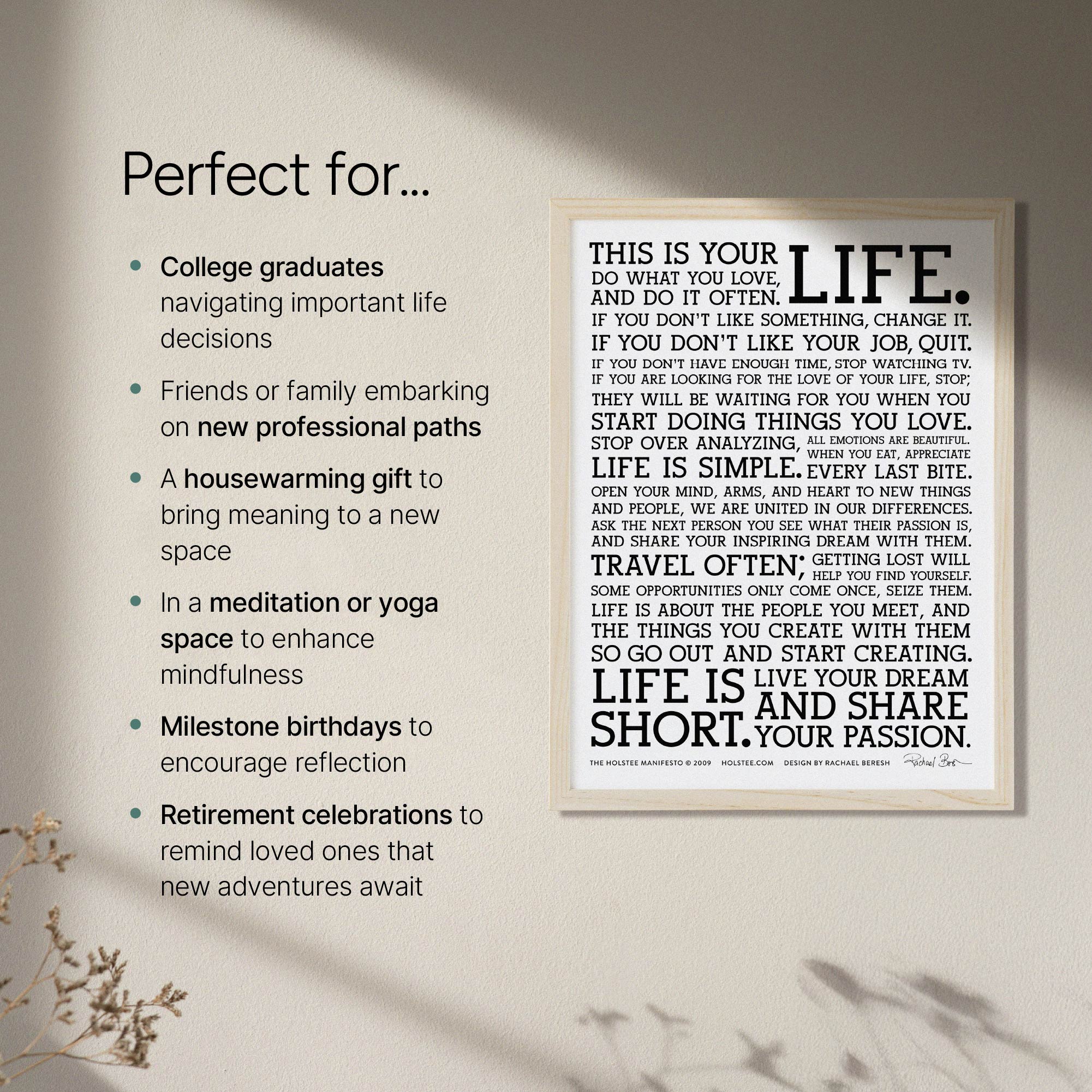The Holstee Manifesto Original Letterpress Poster 12
