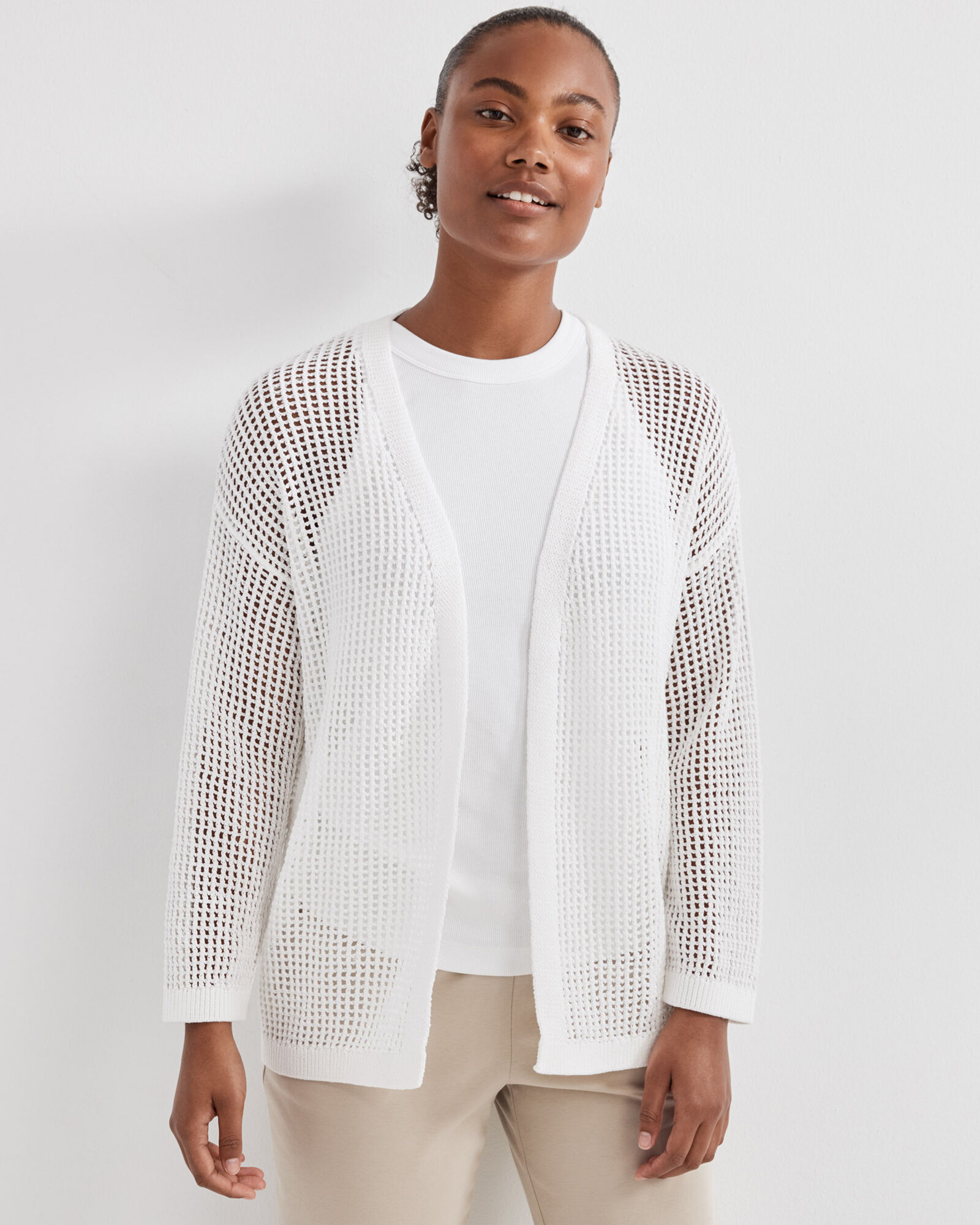 Organic Cotton Open Stitch Cardigan | Haven Well Within