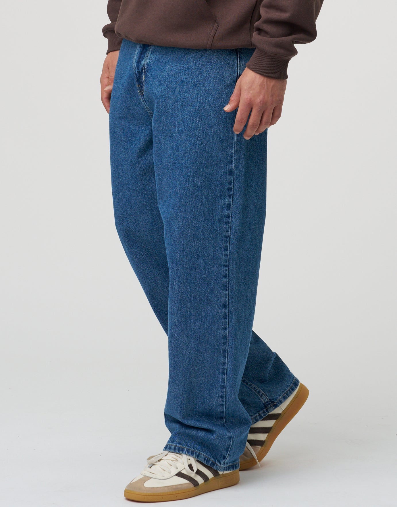 Baggy Fit Jeans in Mid Wash | Hallensteins NZ