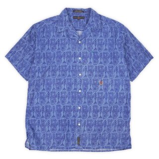 90's Polo Ralph Lauren S/S 総柄 オープンカラーシャツ 