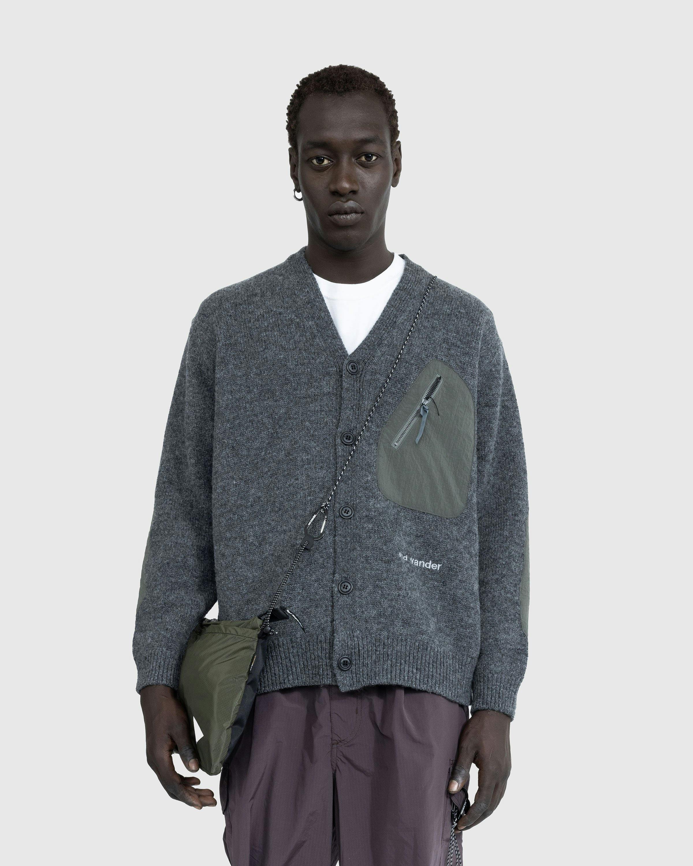 And Wander – Shetland Wool Cardigan Grey