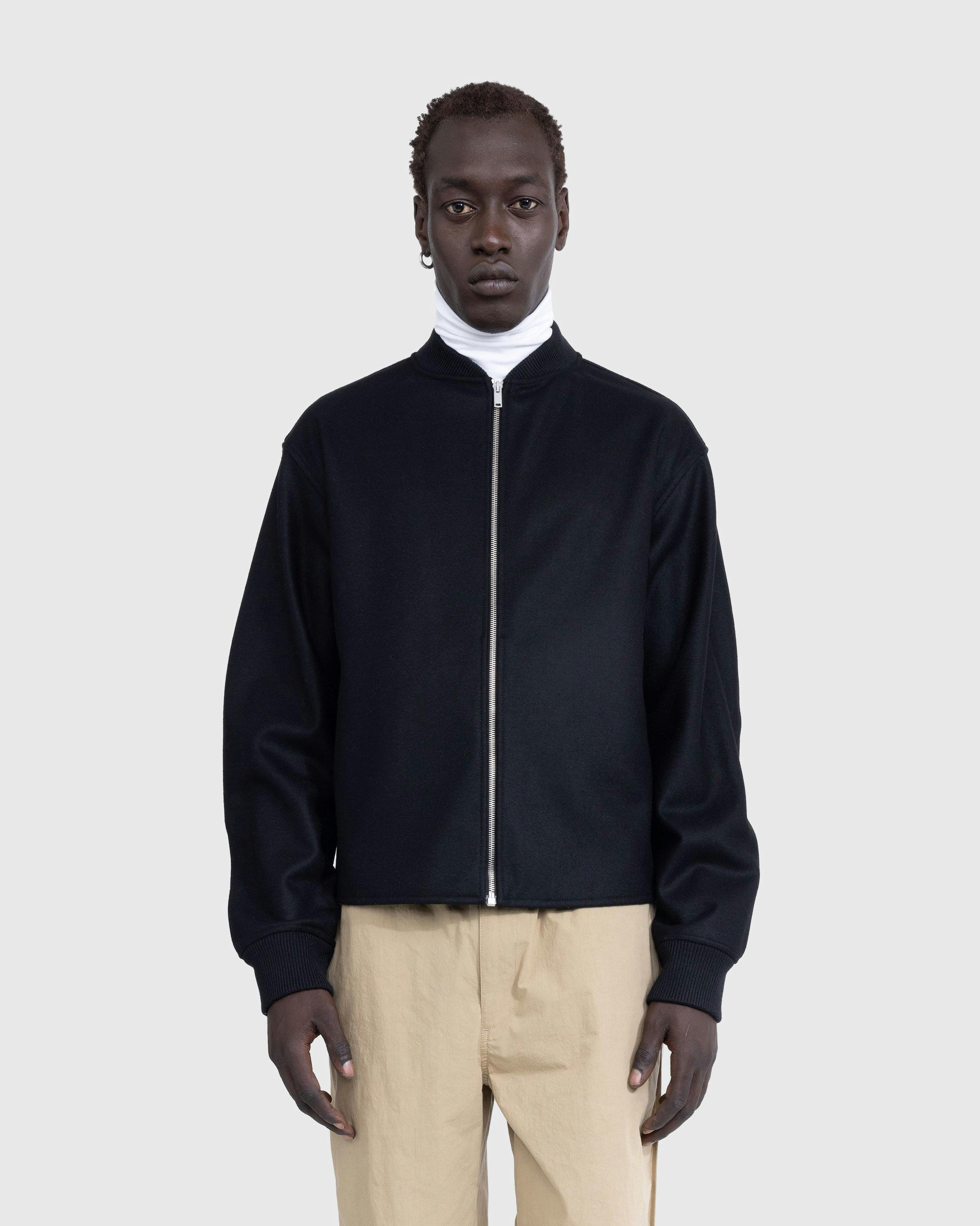 Jil Sander – Full-Zip Wool Melton Jacket Black