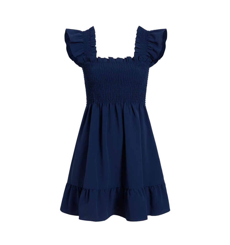 The Elizabeth Nap Dress - Navy Crepe – Hill House Home
