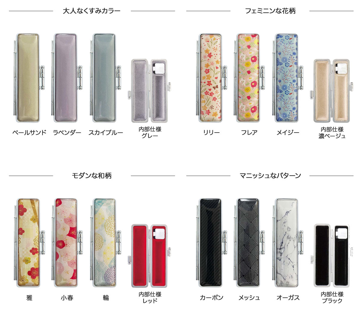 印鑑ケース/スタディ/オーガス/SD-12-12/丸寸胴用/12mm用/簡易朱肉付き