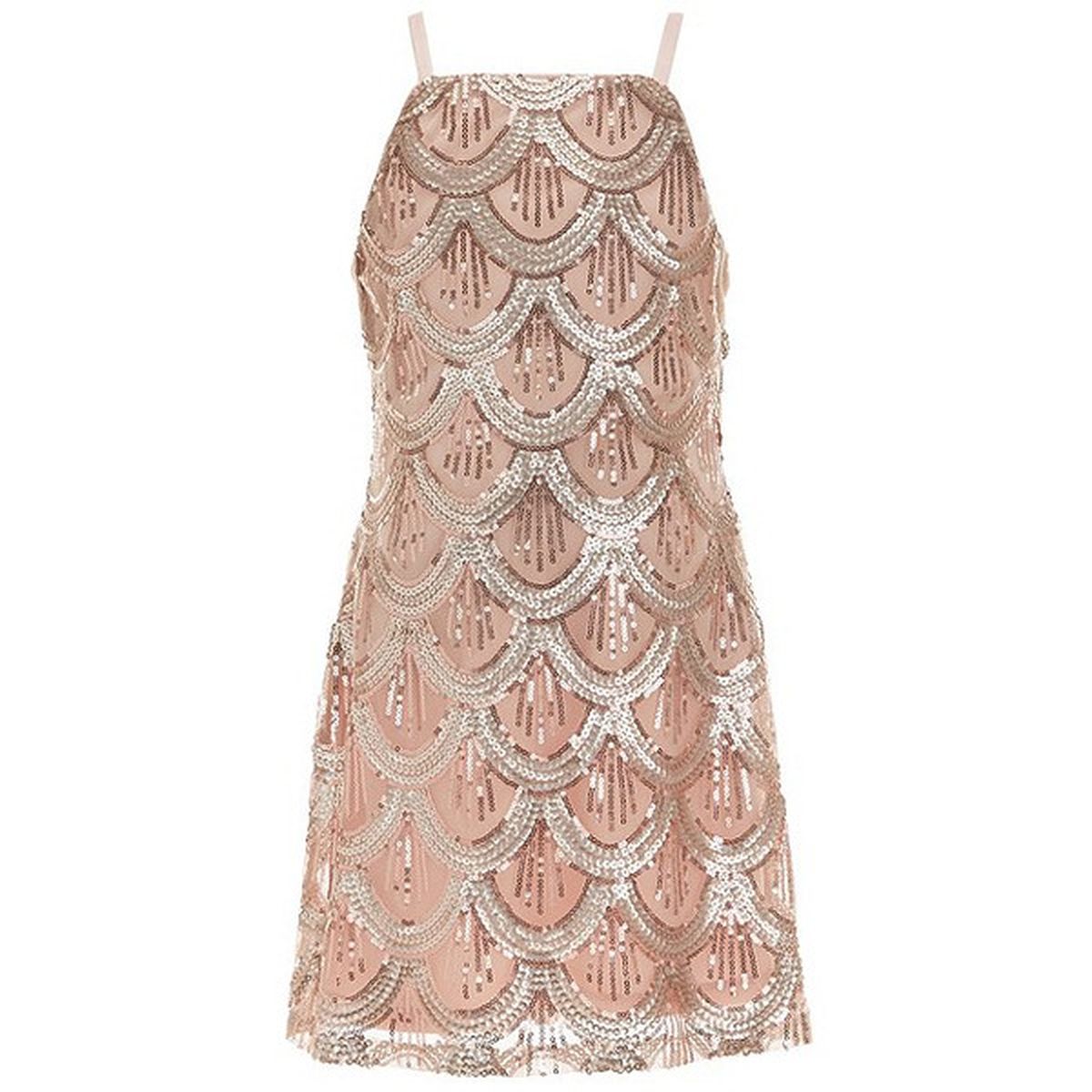 Stella 88 Big Girls' Sleeveless Sequin Embellished Scalloped
