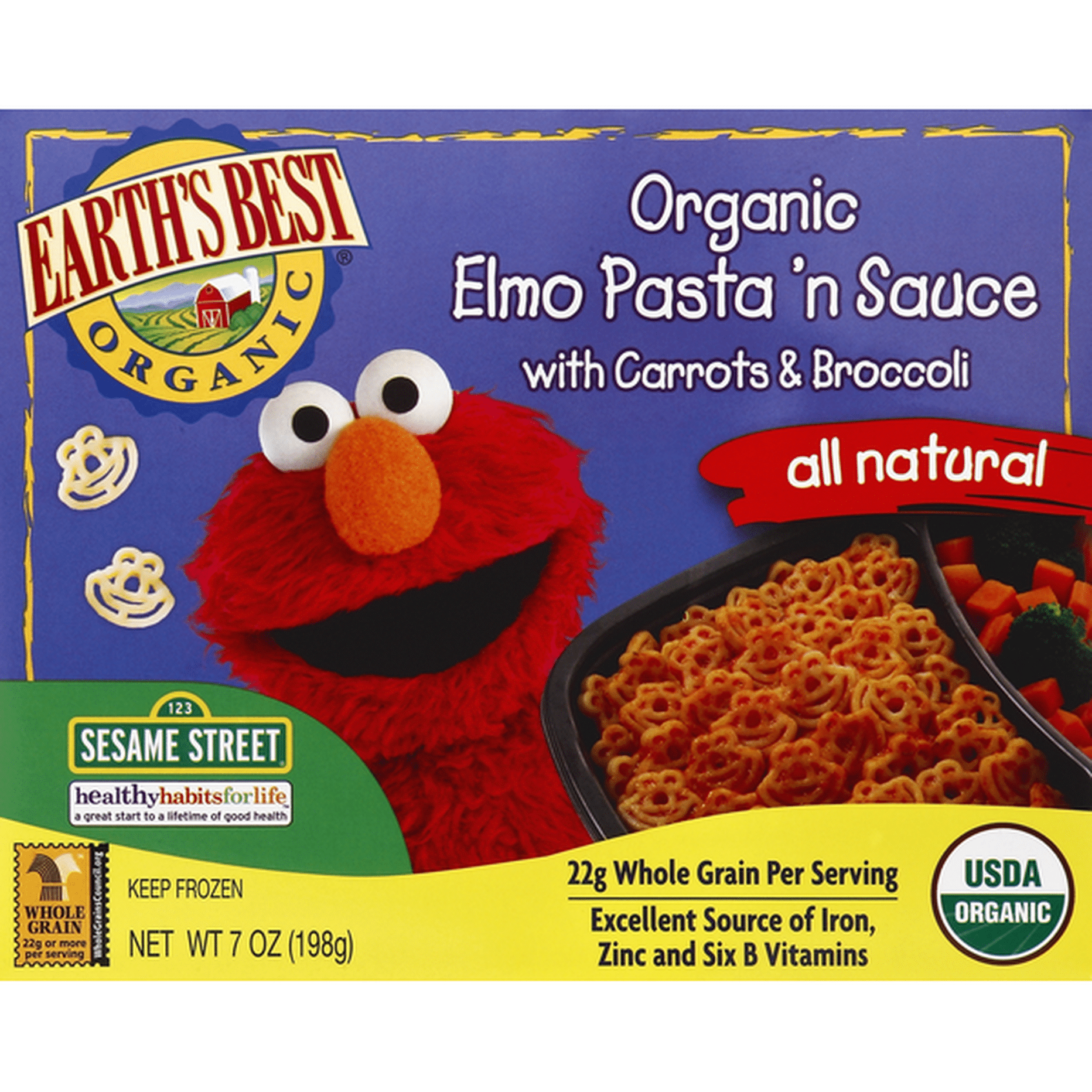 Earth's Best Pasta 'n Sauce, Elmo, Organic, with Carrots