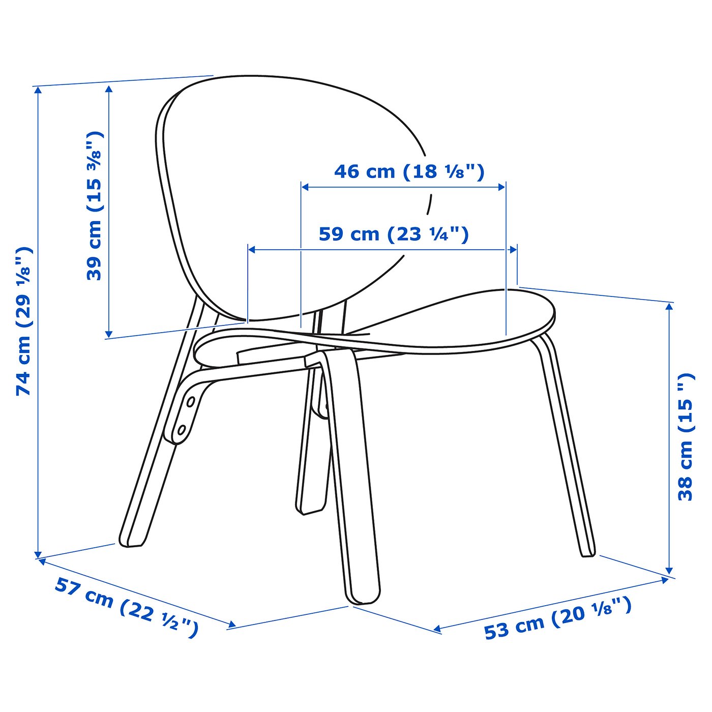 FRÖSET easy chair, black stained oak veneer - IKEA UK